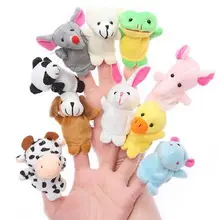 10pcs Puppets Doll Children Kids Babys Cute Finger Baby Educational Hand Cartoon Animal Toys