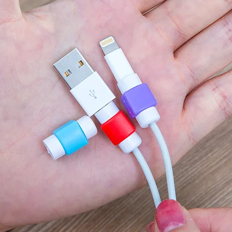 5 шт./лот USB Кабельный зажим для наушников Красочные наушники чехол телефона Apple