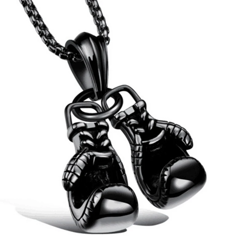 

Creative Boxing Gloves Necklace For Men Sporty Zinc Alloy Pendant Necklaces Move Men Jewelry Best Gift Game Gift Jewelry