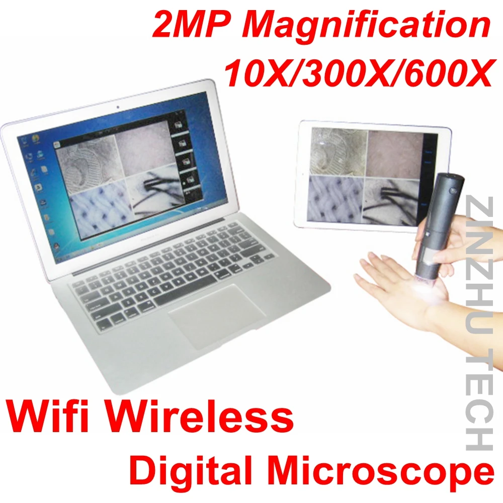 Wireless digital M30 microscope skin analyser WiFi jewelry tester with 2.0M camera 720P zoom for ISO/ Windows/ Android/ TV | Инструменты