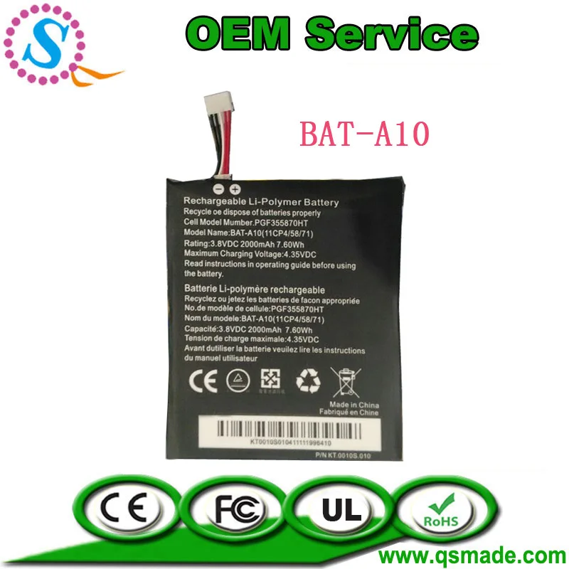 Original Standard BAT A10 Battery For Acer for Liquid E380 E3 Z5 V380