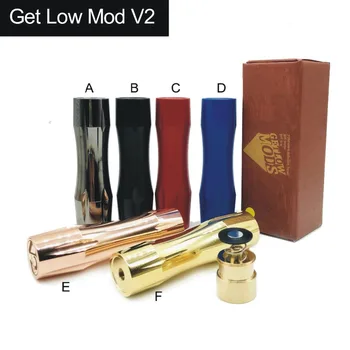 

Hot Get Mod v2 GLM V2 Mech Mod for 510 Thread Atomizers Mechanical Vaporizer Mod Brass Copper 18650 battery e-cigarette Mod
