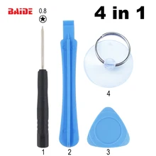 Хорошее качество 4 в 1 открывающийся набор инструментов открытый прай инструмент с 0,8 Pentalobe для samsung iPhone 4 4S 5s 6 Plus 2000 комплектов