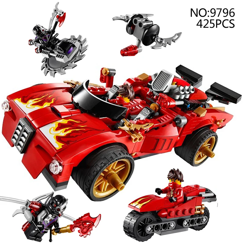 425pcs Assembled 70727 Ninja Car Model Building Blocks baby toys Compatible Decool Mini characters Bricks Toys for children gift baby-blocks