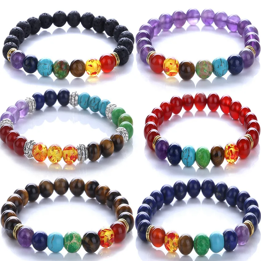 

Fashion Volcano Lava Balance Beads Reiki Natural Stone Beads Bracelets & Bangles 2019