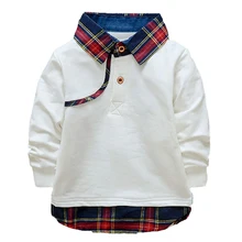 New 2016 spring autumn baby Boys clothes Kids Cotton Stripe Long Sleeve Polo Shirt Tops Blouse big boys long sleeve t shirt