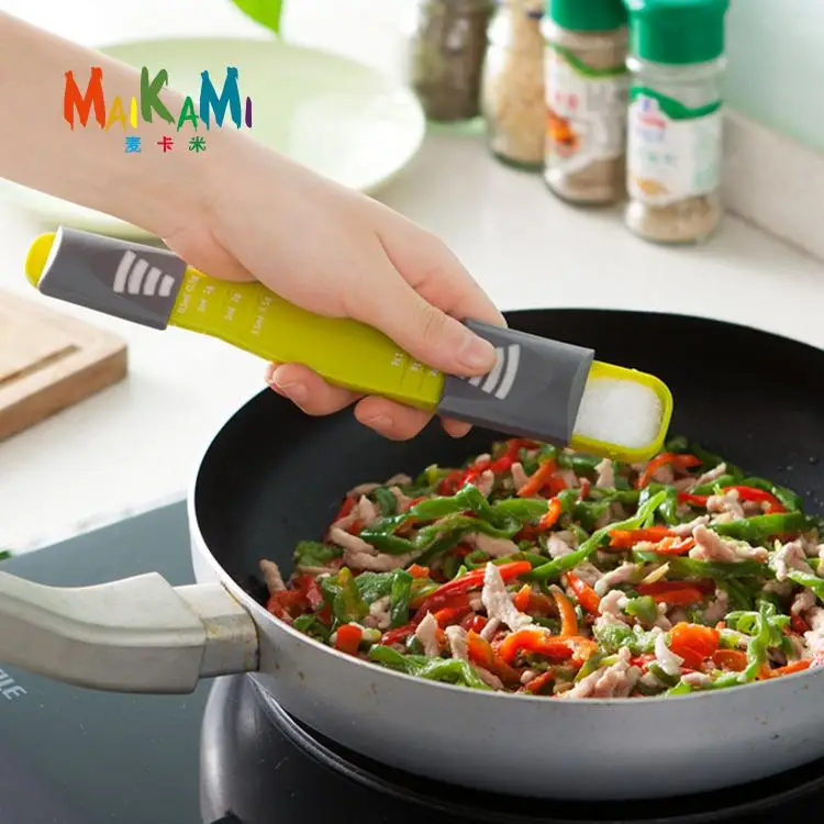 

Easy Cooking Kitchen Adjustable Quantitative Spoon, Milk Spoon Headed Nine Files With A Scale Measuring Spoons