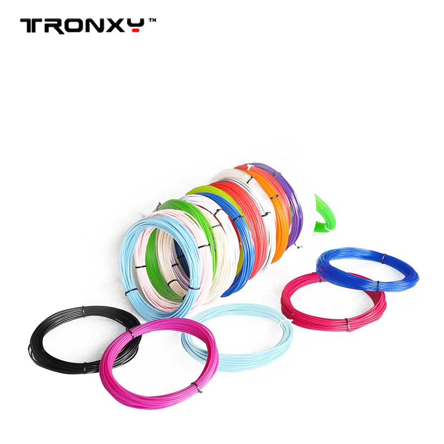 Tronxy 3d принтер твердый PLA 1,75 мм нить 20 цветов на выбор пластиковые резиновые расходные материалы материал 3D Ручка нить