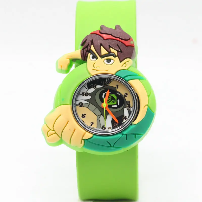 

2015 new 1pcs/lot kids slap watches children cartoon ben 10 slap watches