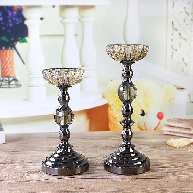 One Pair Fashion Home Decoration Crystal Wedding Candle Stand New One Pair Fashion Home Decoration Crystal Wedding Candle Stand New House Living Room Dining Table
