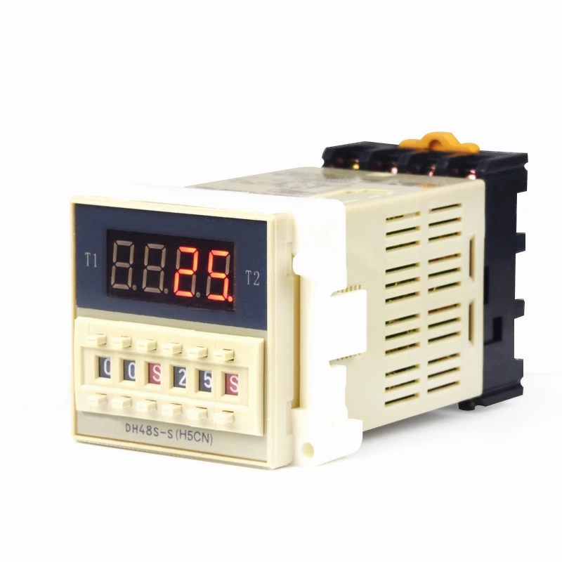 

DH48S-S AC 220V repeat cycle SPDT time relay with socket DH48S series 220VAC delay timer with base