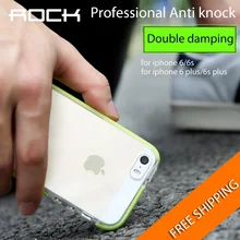 ROCK SGS Certification Guard Series Drop Protection Case for iPhone 6 6s 6s plus back cover Soft TPU + high elastic TPE