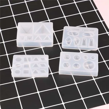 

4styles Silicone Pendant Jewelry Mold Making Jewelry Pendant Resin Casting Mould Diy Tool 1PCS