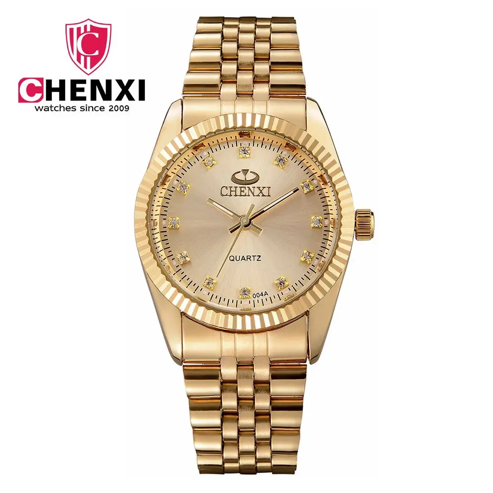 

CHENXI Men Gold Watch Male Stainless Steel Quartz men's Wristwatches Top Brand Luxury Men's watches Gift Clock relogio masculino
