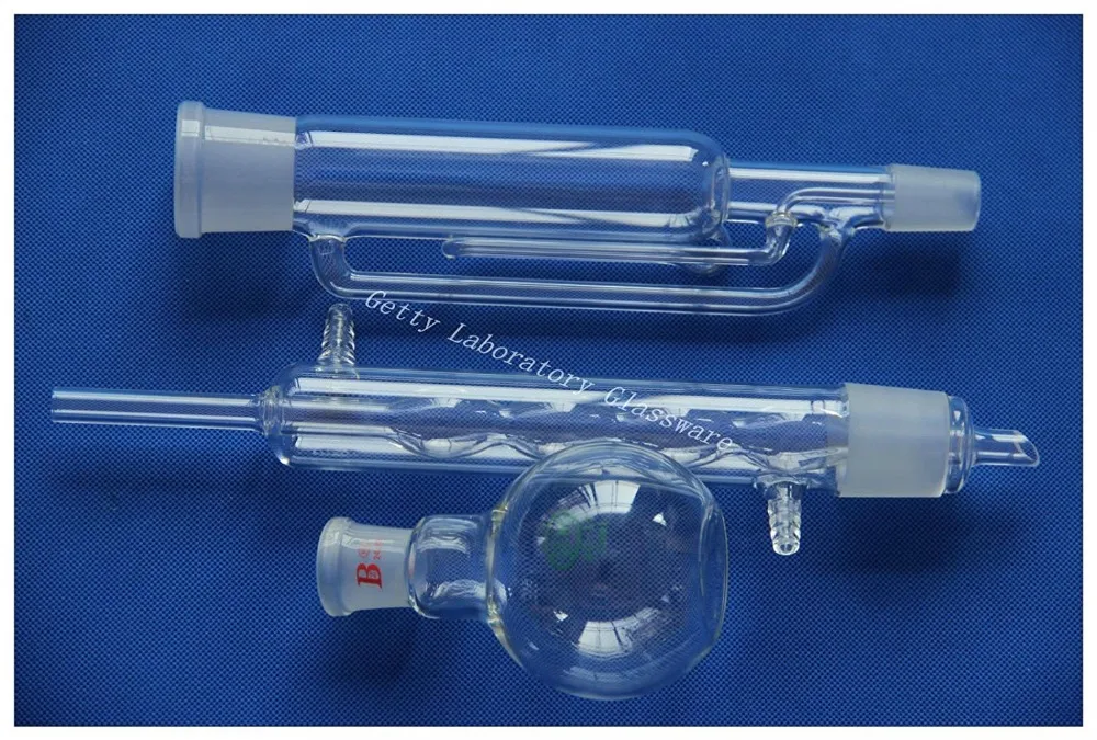 Soxhlet extractor 2000 мл дно шарнирное 24/29 конденсатор и корпус экстрактора с флягой|soxhlet