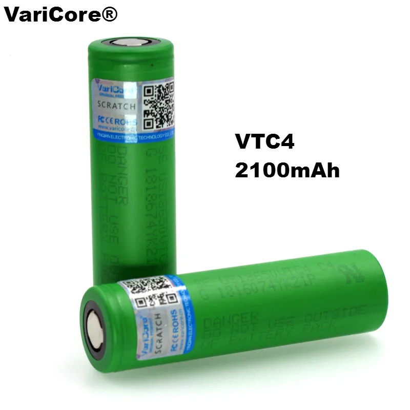 1-8 шт./партия Varicore 3,6 V 18650 VTC4 2100 mAh Высокая Потребляемая мощность 30A батарея для sony US18650VTC4 electroni