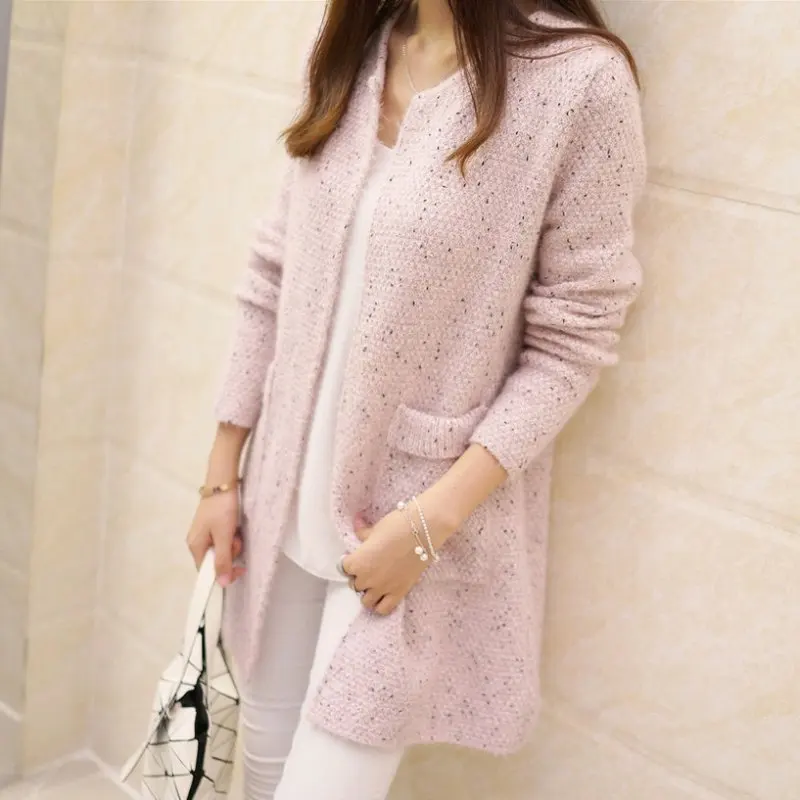 

Autumn Women Cardigan Loose Knitted Sweater Long Sleeve Casual Coat Female Winter Outwear Tops