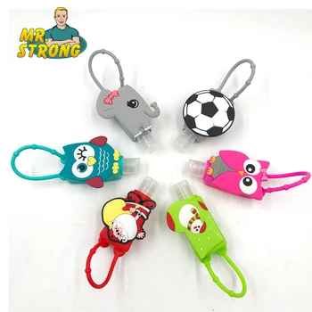 

Cartoon 30ml Waterless Silicone Bath Body Works Hand Sanitizer Pocketable Antibacterial Holder With Empty Bottle