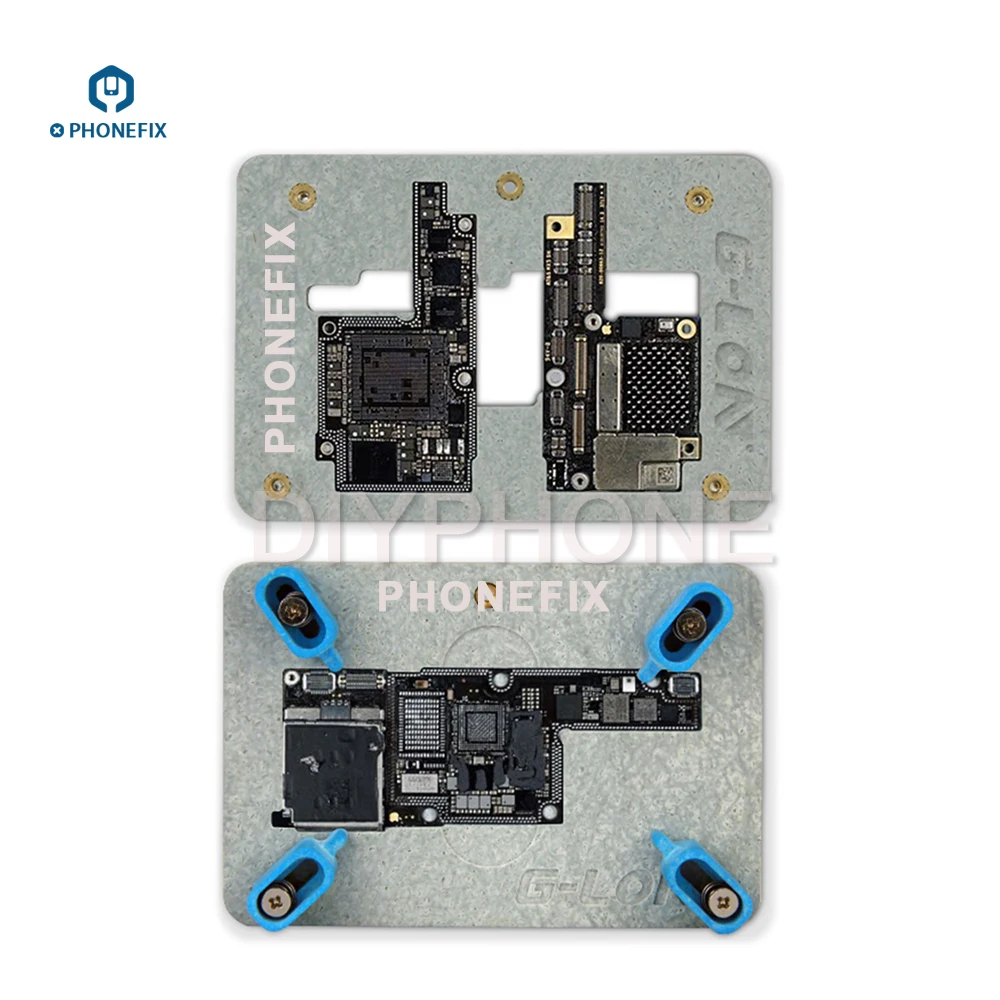 

G-LON SS-601X Double-Sided PCB Holder Fixture for iPhone X Heat resistant motherboard upper lower layers test repair platform