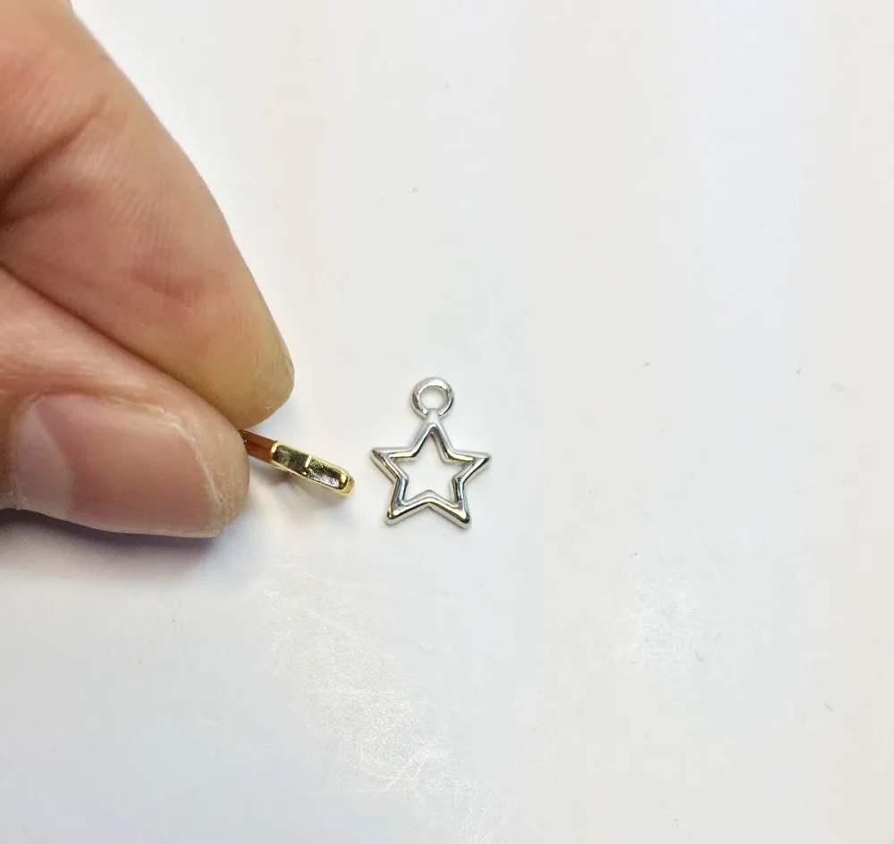 Eruifa Горячая мини полированная блестящая открытая Звезда 20 шт в упаковке ожерелье, серьги браслет ювелирные изделия DIY ручной работы 2 цвета