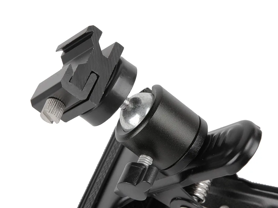 Photo Studio Photography Backdrop Clamp Tripod Ball Head + Hot Shoe Adapter Flash Light Stand for 580EX II 600EX SB800 SB910