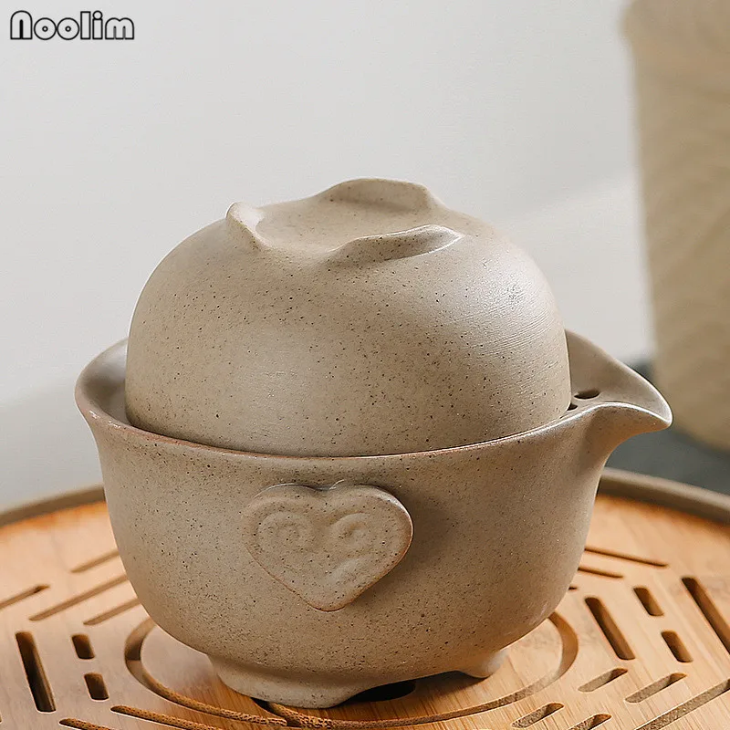

NOOLIM Ceramic Cup Drinkware Tea Sets Traditional Chinese Kung Fu Tea Set Ceramic TeaPot Tea Cup Portable Travel Tea Set Teaware