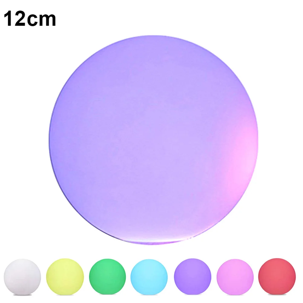 New Solar LED Light Ball Cordless Night Lights with Remote Control Rechargeable Pool Floating Orb NE - Испускаемый цвет: 12cm