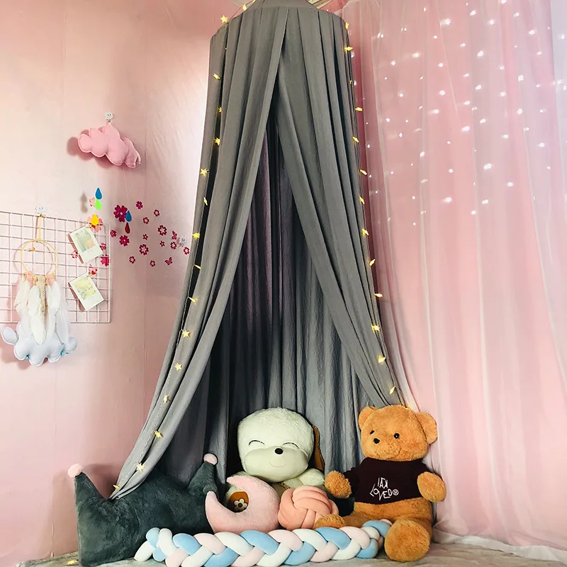 

3 color Shading Nordic bed mattress decoration girl heart mosquito net curtain children's room baby valance home