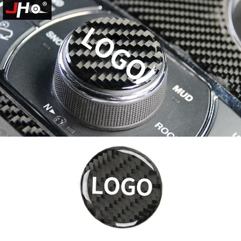 

JHO Real Carbon Fiber Drive Mode Switch Button Knob Cover Trim For Jeep Grand Cherokee 2014-2018 2016 2017 2015 Car Accessories
