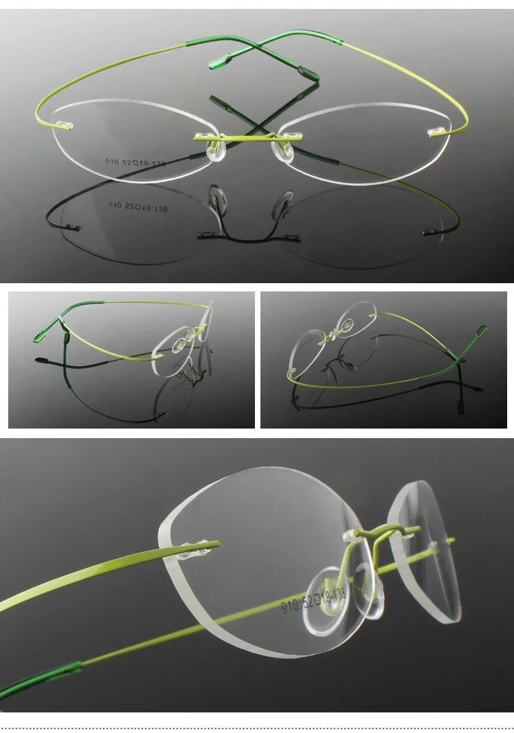 Титановые очки armacao para oculos de grau, безрамные очки из титанового сплава, оправа для очков, оптические оправы для женщин и мужчин