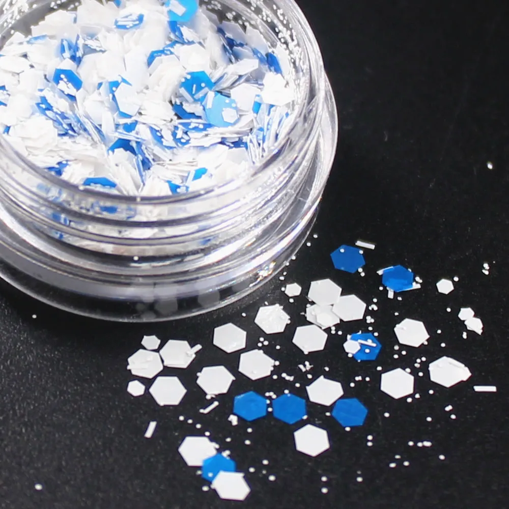 1 Pcs Snowflake Glitter Eyeshadow Glitter Eyes Palette Monochrome Eyes Shimmer Powder Makeup Tool Dance Party Decorations CHS10 - Цвет: 3