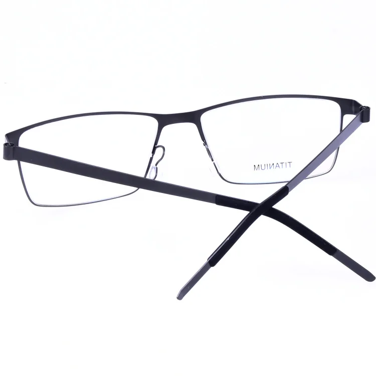 Чисто ручной работы титановые очки оправа для мужчин квадратные Брендовые очки для женщин Близорукость Оптические без рецепта очки с затемненными линзами de grau