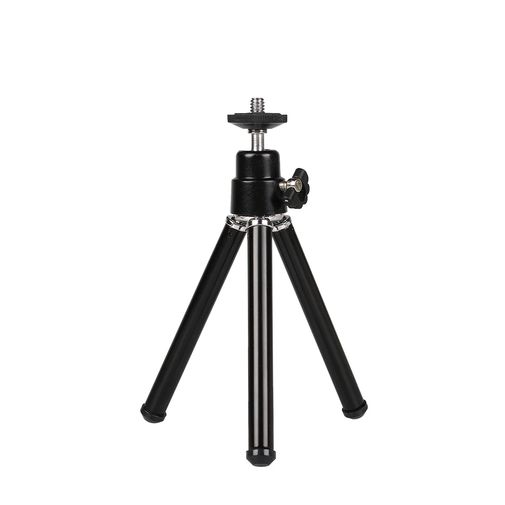 

Kaliou Black Aluminium Table Desk Mini Tripod Travel Stand Holder for Gopro 7 6 5 4 3+ 3 2 1 Mobile Phone iPhone Samsung Huawei'