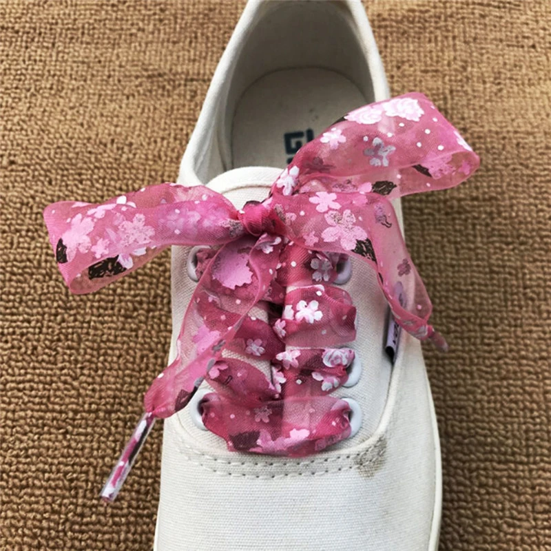 

1 Pair High Quality Snowflake Yarn Flat Satin Silk Ribbon Shoelaces 1.2 m Sneaker Shoe Strings Sport Shoes Lace Free Shipping