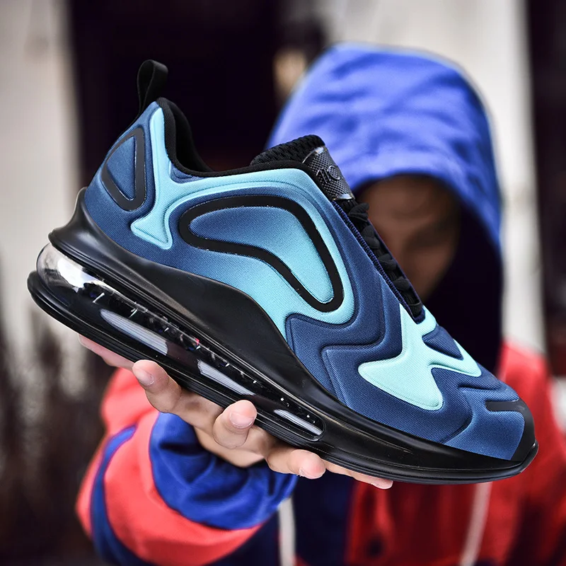 

2019 Brand Men Sneakers Air Cushioning Jogging Breathable Full Palm Low Top Sport Training Shoes zapatillas running hombre