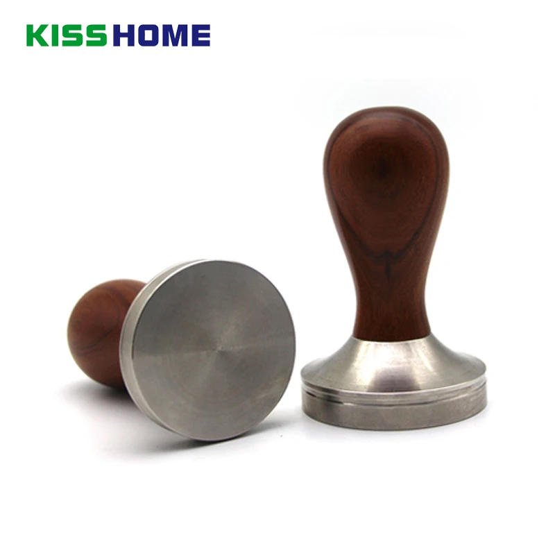 53mm Stainless Steel Wooden Handle Red Sandal Wood Coffee Tamper Barista Espresso High Quality Coffee Bean Handmade Tampers 53mm Stainless Steel Wooden Handle Red Sandal Wood Coffee Tamper Barista Espresso High Quality Coffee Bean Handmade Tampers