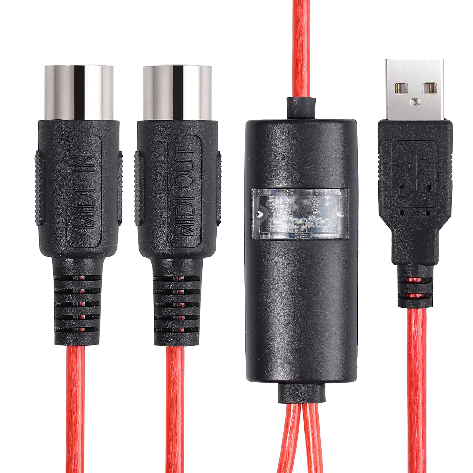 ESYNiC 6.5ft USB MIDI DIN 1 в и выход кабель с 16 входными выходными каналами 5 PIN In Out| |