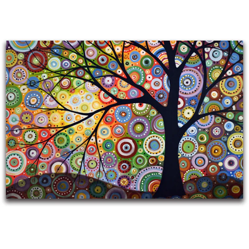 

5D DIY Diamond Painting Tree Diamond Painting Cross Stitch Colorful Dream Tree Diamond Square Drill Rhinestone Home Decoration