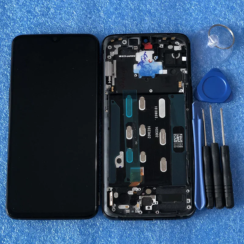 Для 6,4" Oneplus 6T One Plus 6T Axisinternational ЖК-дисплей Супер Amoled экран с рамкой+ сенсорный экран дигитайзер