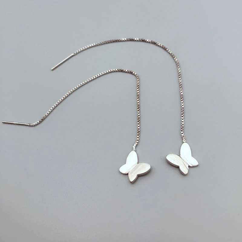 

Ear Wire Butterfly Korean Jewelry Temperament 925 Sterling Silver Personality Fashion Female Earring SEA052