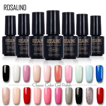 

Rosalind Nail Gel Polish Glitter Solid Color UV LED Gel Soak Off Varnish Long Lasting Nail Polish Nail Gel Semi Permanent Vernis