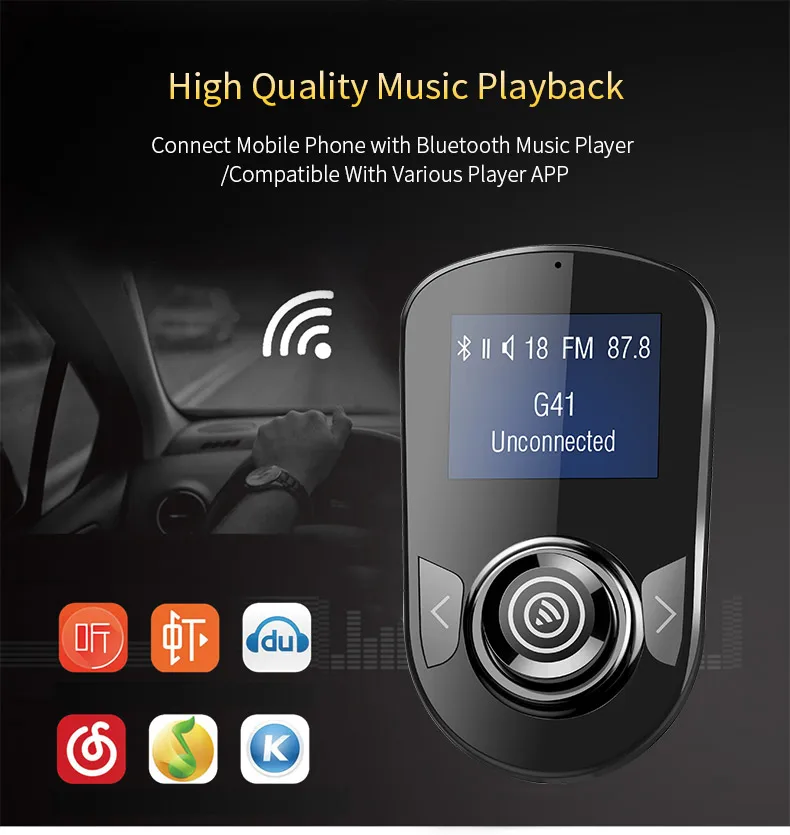 Bluetooth Hands-free FM модулятор стерео музыка автомобильный mp3-плеер аудио прикуриватель fm-передатчик поддержка TF автомобильные аксессуары