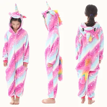 

Kigurumi Onesie Children Animals Pijama Kids Winter Flannel Unicorn Pajama Boys Girls Cosplay Pajamas Baby Jumpsuit Sleepwear