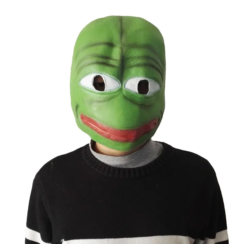 GNHYLL Мультфильм Горячая Pepe Sad Лягушка латексная маска Горячая Реалистичная полная голова Карнавальная маска празднование, вечеринка Косплей