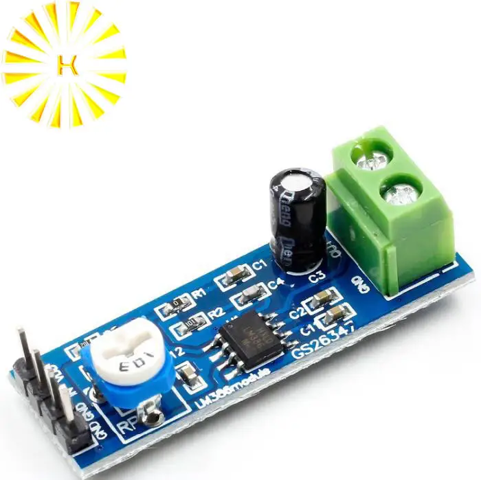 DIY LM386 супер аудио усилитель 200X усиление моно модуль Плата 5-12 В | Электронные