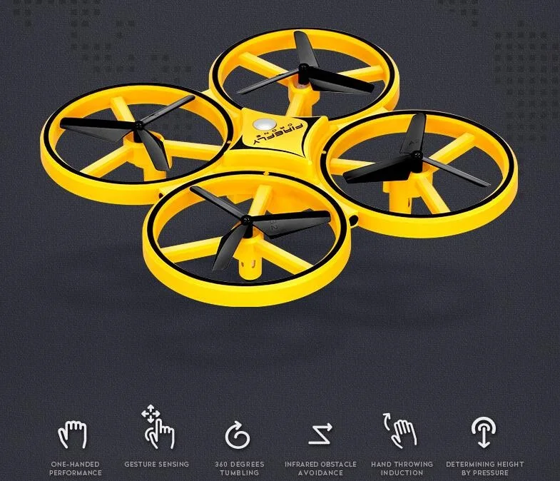 Интерактивный индукции беспилотный игрушки RC Quadcopter LED светильник БПЛА самолет