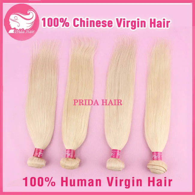 Wholesale Chinese Blonde Hair Weave Straight 613 Virgin Hair Extension