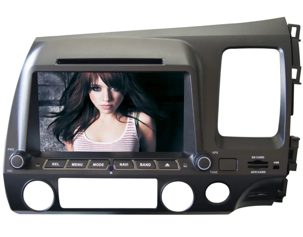 Perfect 8" 1024*600 Quad Core Android 6.0 Car DVD GPS Navigation Player for Honda Civic Right Hand Drive 2006 2007 2008 2009 2010 2011 0