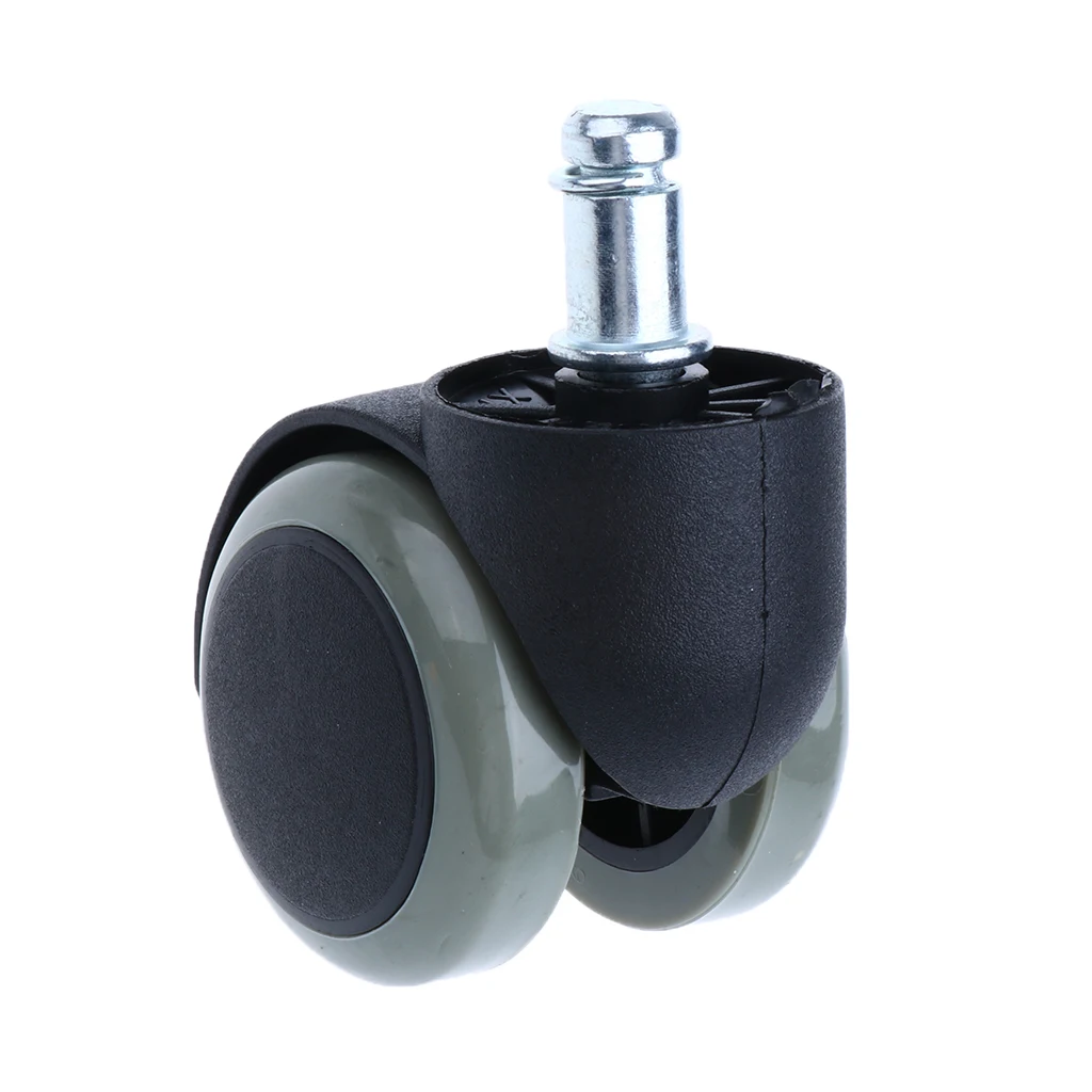 2'' Office Chair --Universal Swivel Wheel Caster Replacement Rubber PU Nylon / Stem 11*22mm/0.43*0.87