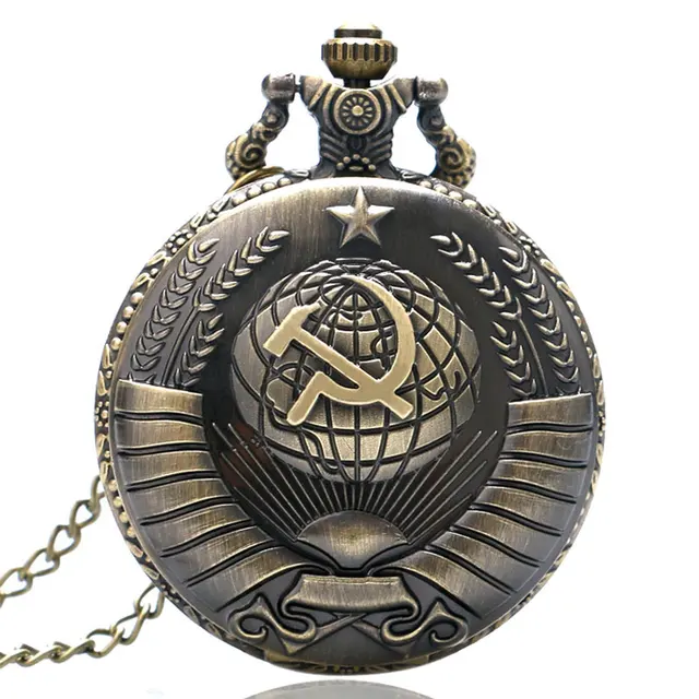 Antique Pocket Watch Soviet Sickle Hammer Designer 4 Styles Quartz Fob Clock Wit Antique Pocket Watch Soviet Sickle Hammer Designer 4 Styles Quartz Fob Clock Wit